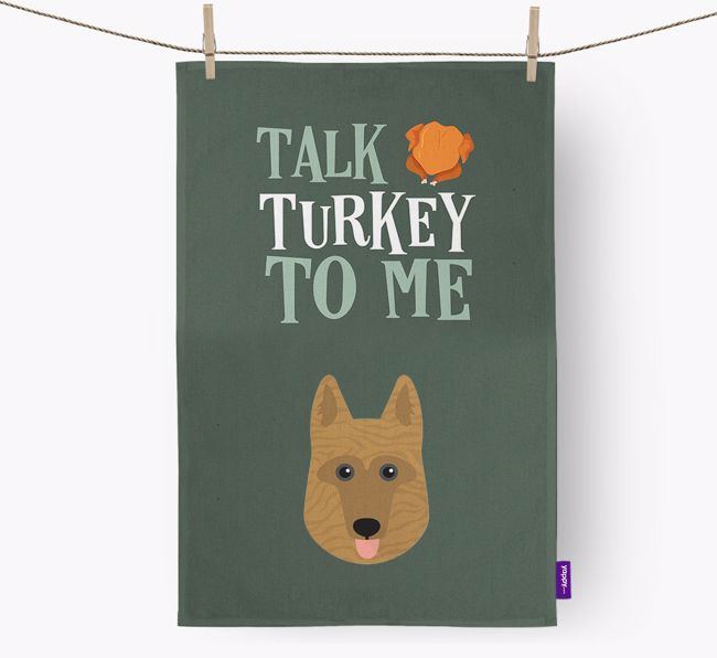 Talk Turkey To Me: Personalised {breedFullName} Tea Towel