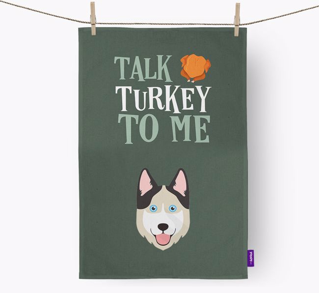 Talk Turkey To Me: Personalised {breedFullName} Tea Towel