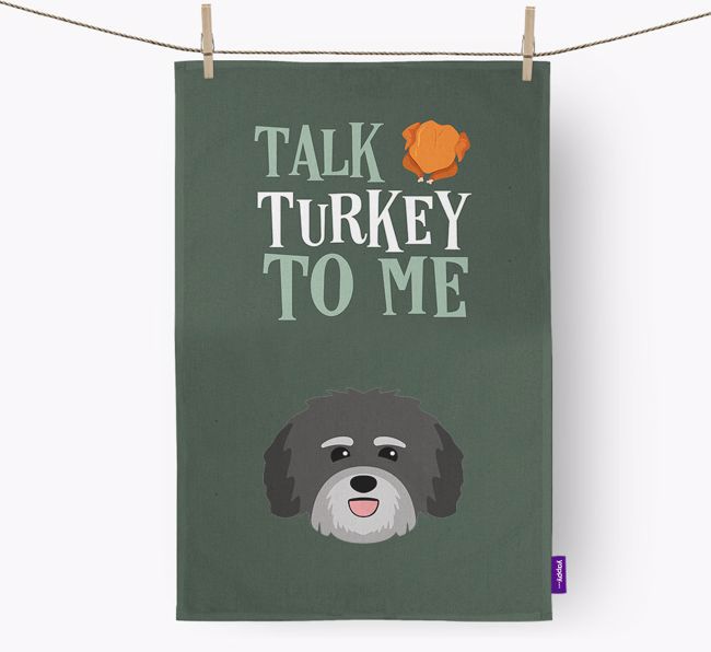 Talk Turkey To Me: Personalised {breedFullName} Tea Towel