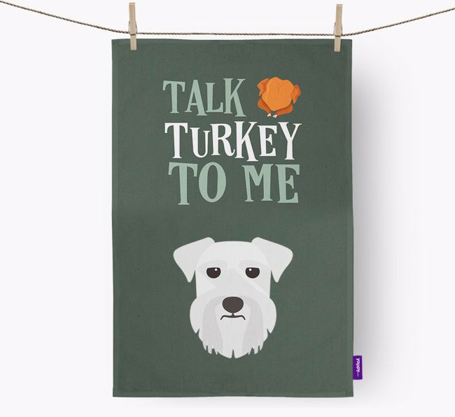 Talk Turkey To Me: Personalized {breedFullName} Dish Towel