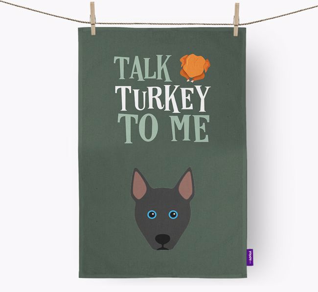 Talk Turkey To Me: Personalised {breedFullName} Tea Towel