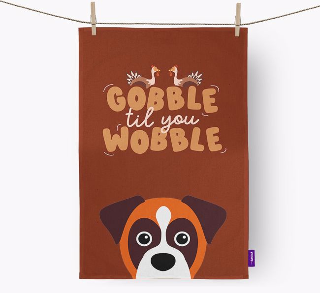 **NEW** Handmade Hanging Kitchen Dish Towel ~ Oven door towel ~ Dogs &  Polka Dot