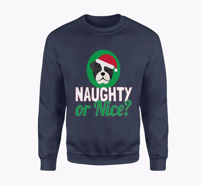 Naughty or Nice: Personalised {breedFullName} Adult Sweater