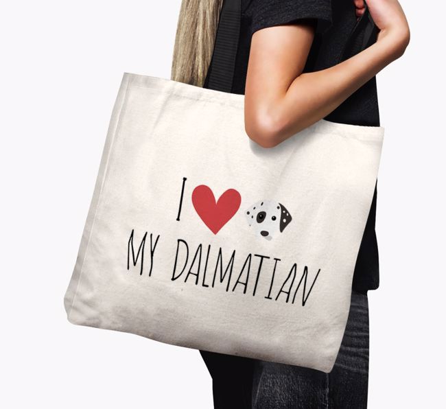 I Love My {breedShortName}: Personalized Canvas Bag