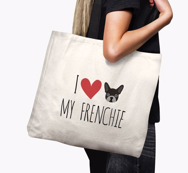 I Love My {breedShortName}: Personalized Canvas Bag