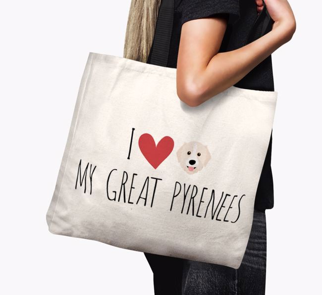 I Love My {breedShortName}: Personalized Canvas Bag
