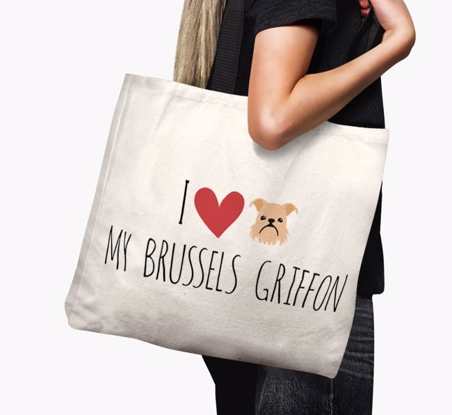 I Love My {breedShortName}: Personalized Canvas Bag