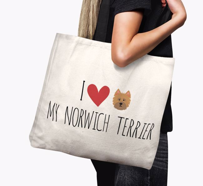 I Love My {breedShortName}: Personalized Canvas Bag