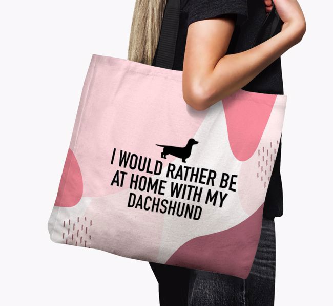 I'd Rather Be at Home With My {breedCommonName}: Personalised Canvas Bag