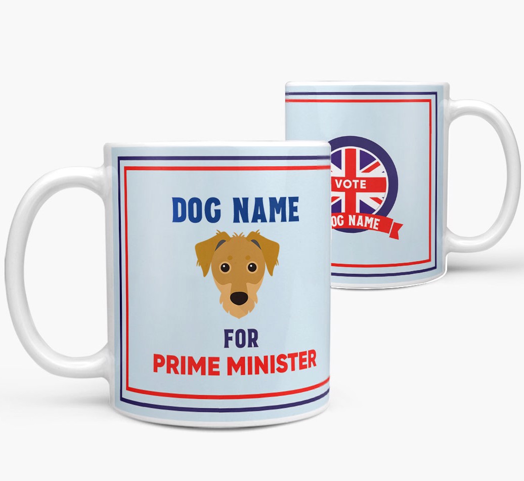 Personalised 'Prime Minister' Mug for your {breedFullName} both views