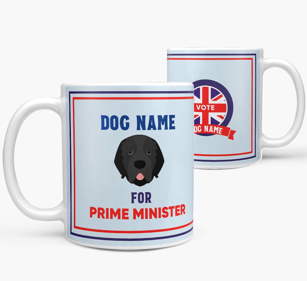 Personalised 'Prime Minister' Mug for your {breedFullName} both views