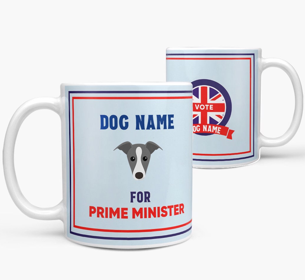 Personalised 'Prime Minister' Mug for your {breedFullName} both views