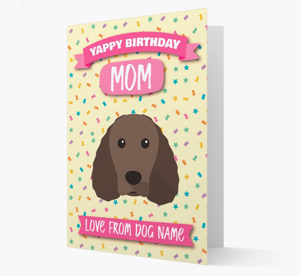 Personalized Card Happy Birthday Mom with {breedFullName} Icon front