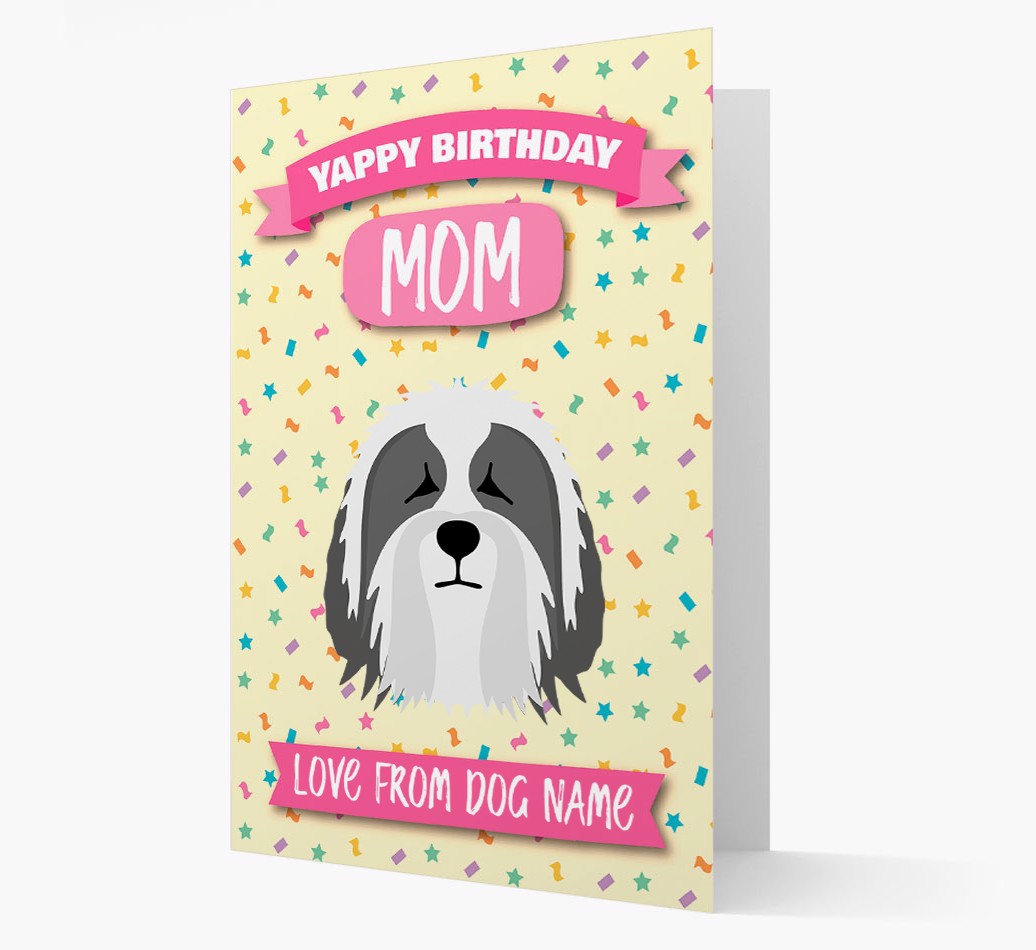 Personalized Card Happy Birthday Mom with {breedFullName} Icon front