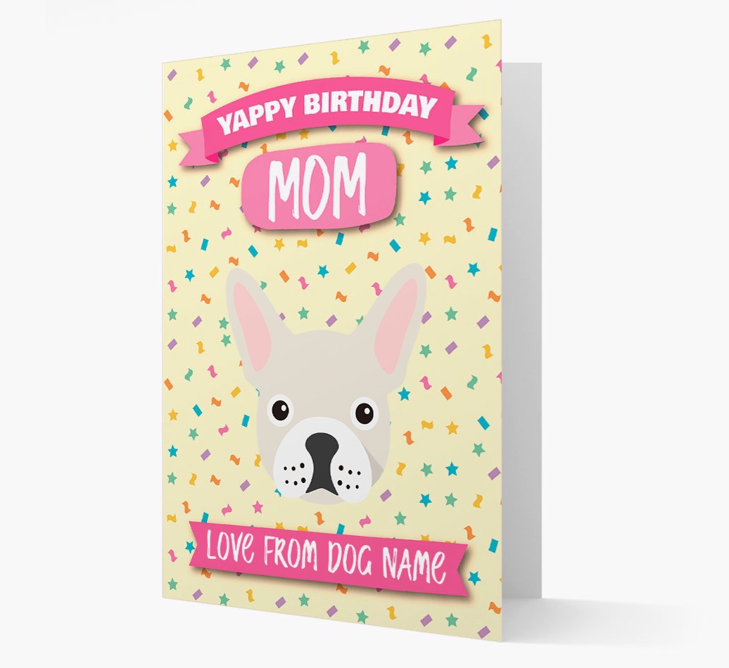 Personalized Card Happy Birthday Mom with {breedFullName} Icon front