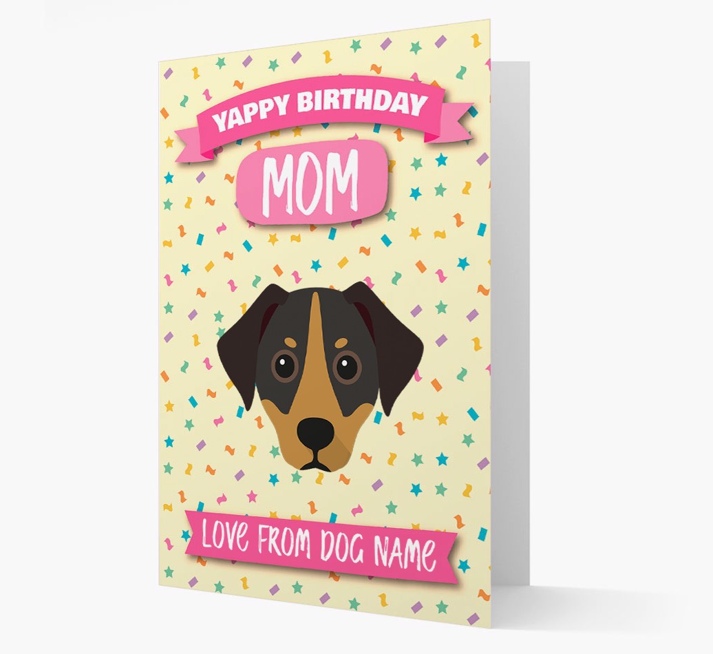 Personalized Card Happy Birthday Mom with {breedFullName} Icon front