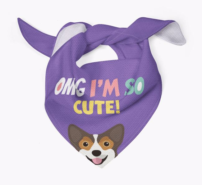 'OMG I'm So Cute' Dog Bandana for your {breedFullName}