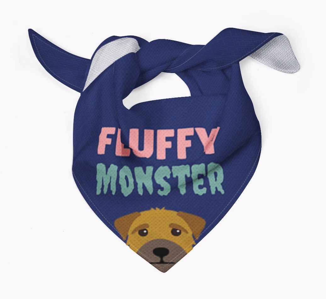 'Fluffy Monster' - Personalized {breedFullName} Bandana - Tied