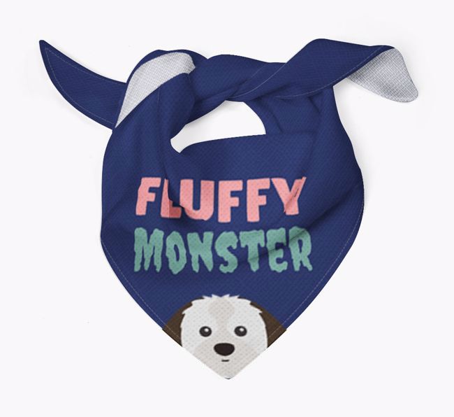 'Fluffy Monster' Dog Bandana for your {breedFullName}