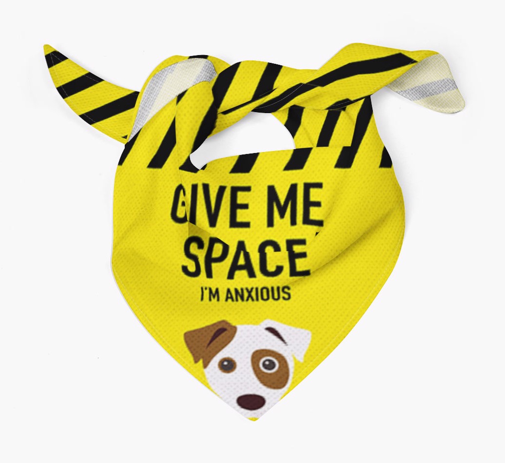 'Give Me Space' - Personalised {breedFullName} Bandana - Tied View