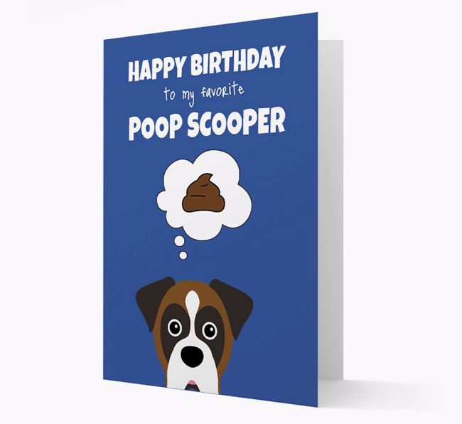 Card 'Poop Scooper' with {breedCommonName} Icon