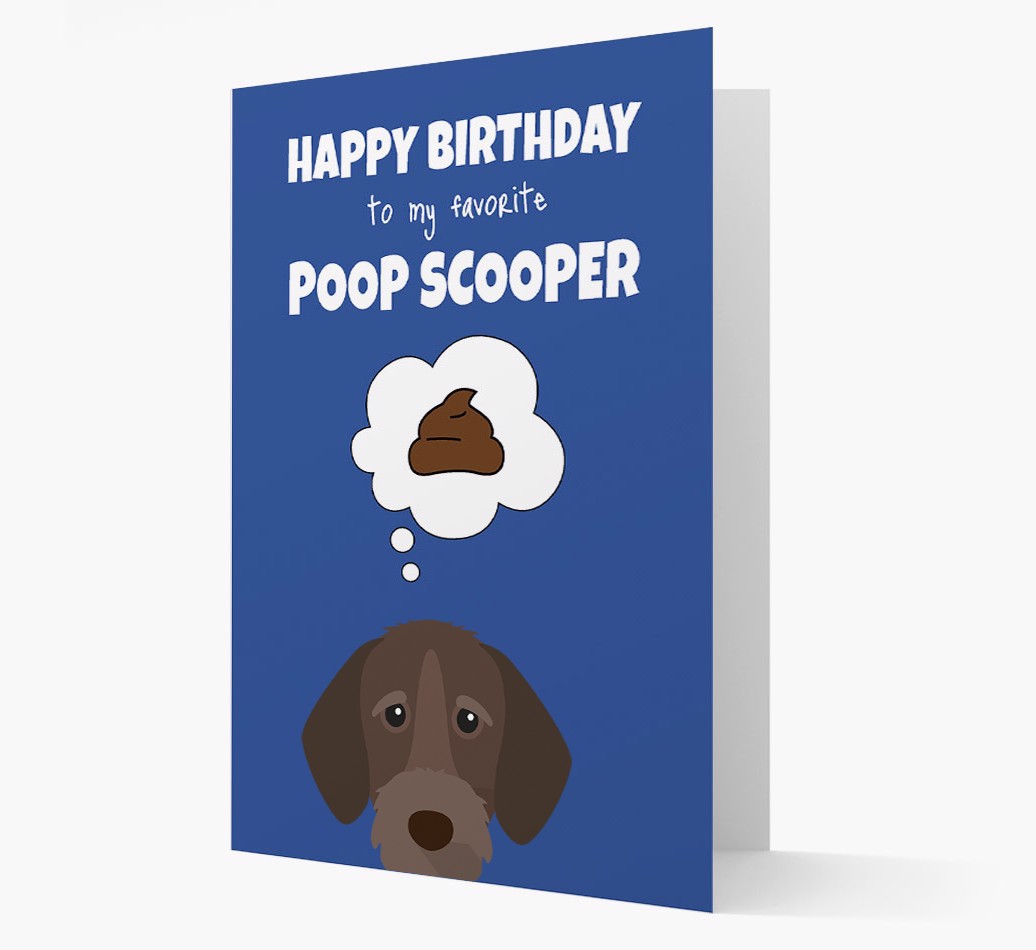'Poop Scooper' - Personalized {breedFullName} Card Front