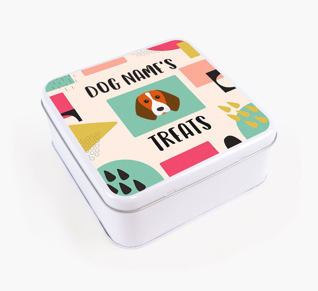 'Abstract Design' - Personalised Treat Tin for Your {breedFullName}