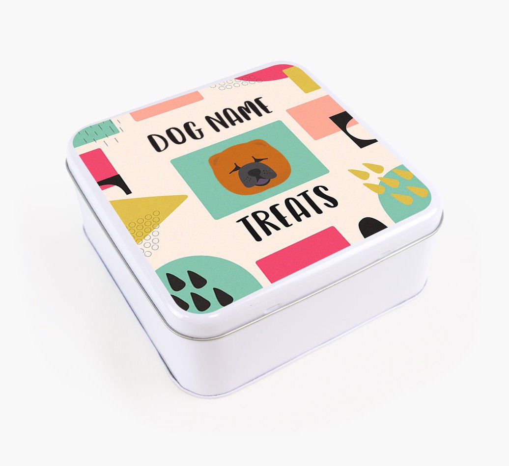 'Abstract Design' - Personalised Treat Tin for Your {breedFullName}