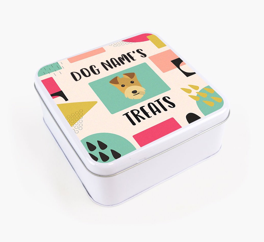 'Abstract Design' - Personalised Treat Tin for Your {breedFullName}