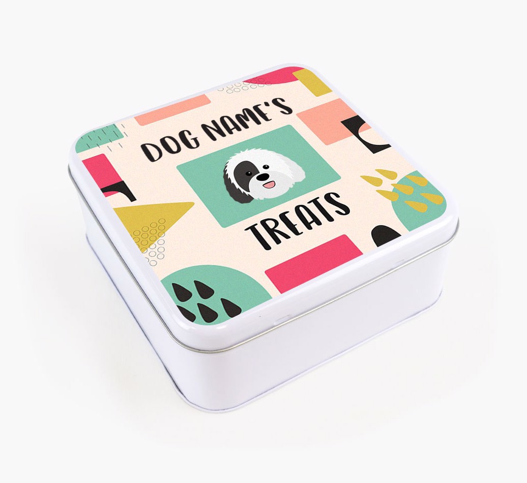 'Abstract Design' - Personalised Treat Tin for Your {breedFullName}