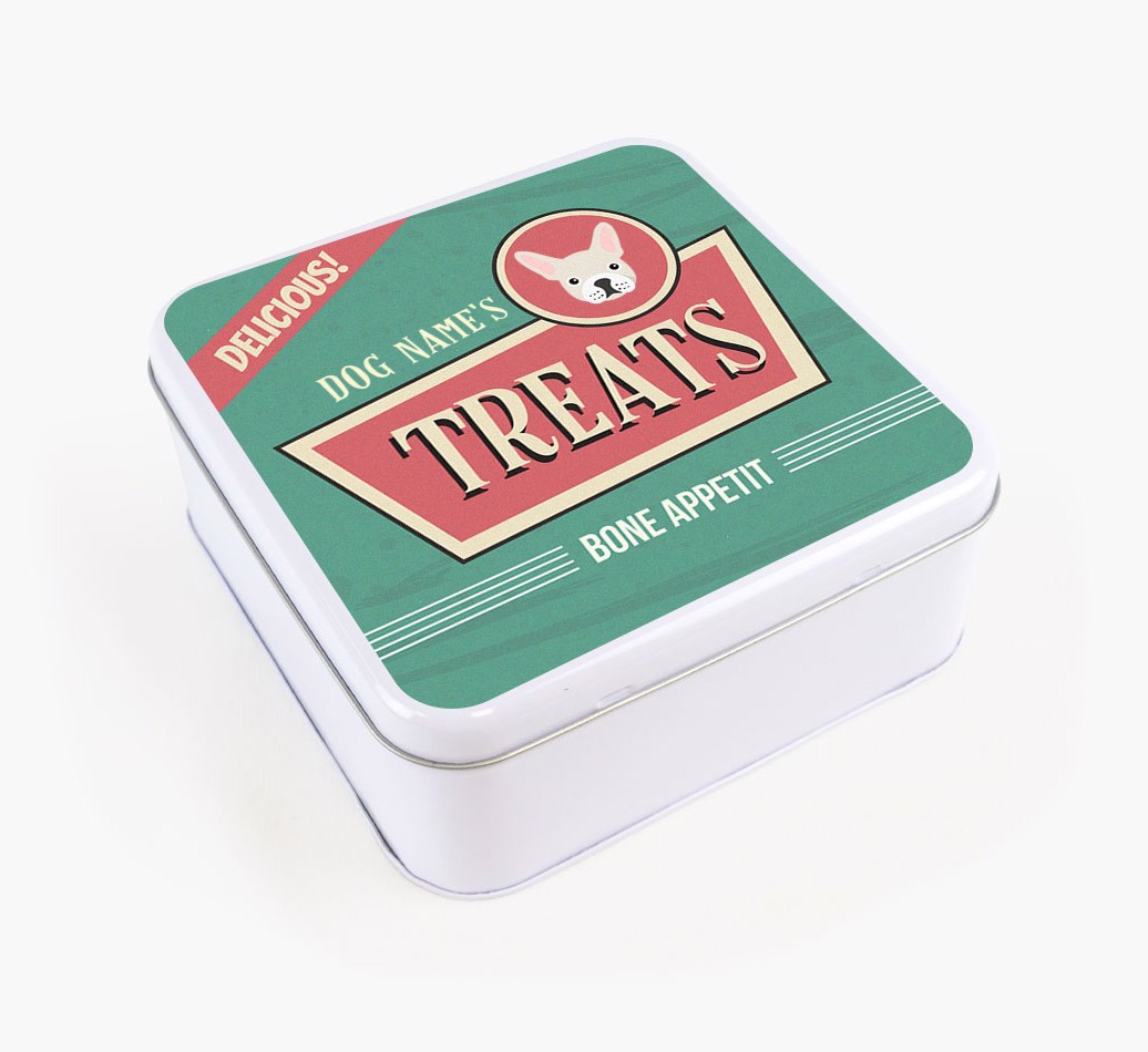 'Bone Appetite - Retro' - Personalised Treat Tin for Your {breedFullName}