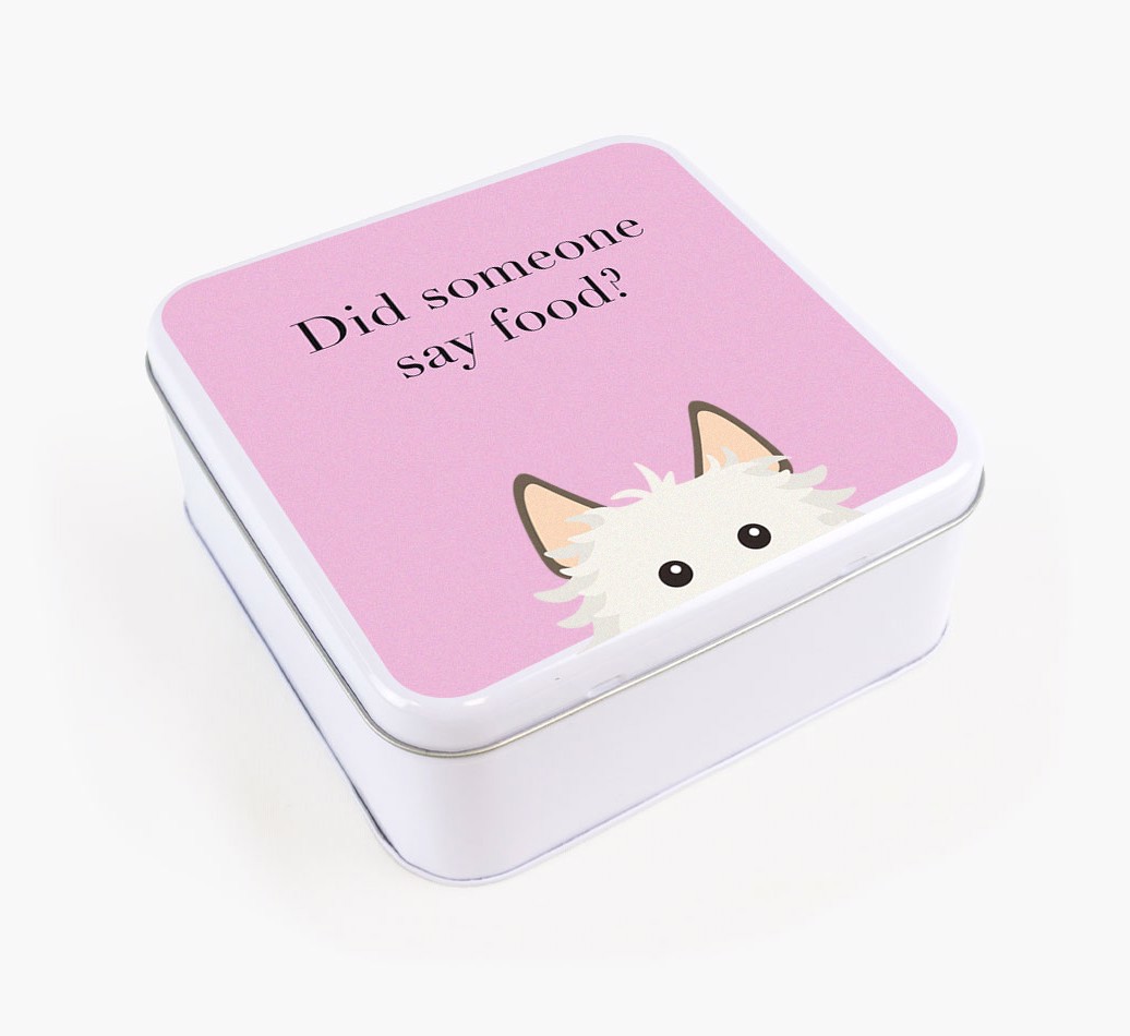 'Did Someone Say Food?' - Personalised Treat Tin for Your {breedFullName}