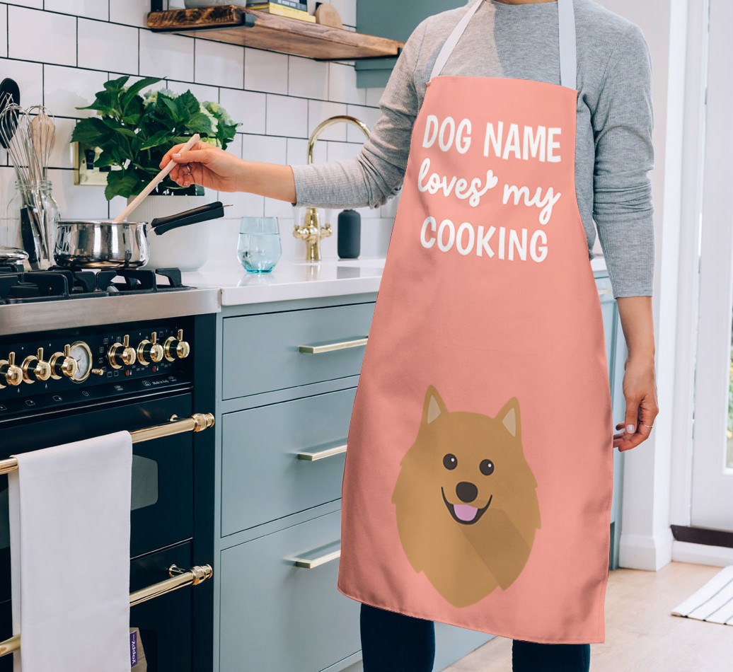 Loves My Cooking: Personalized {breedFullName} Apron