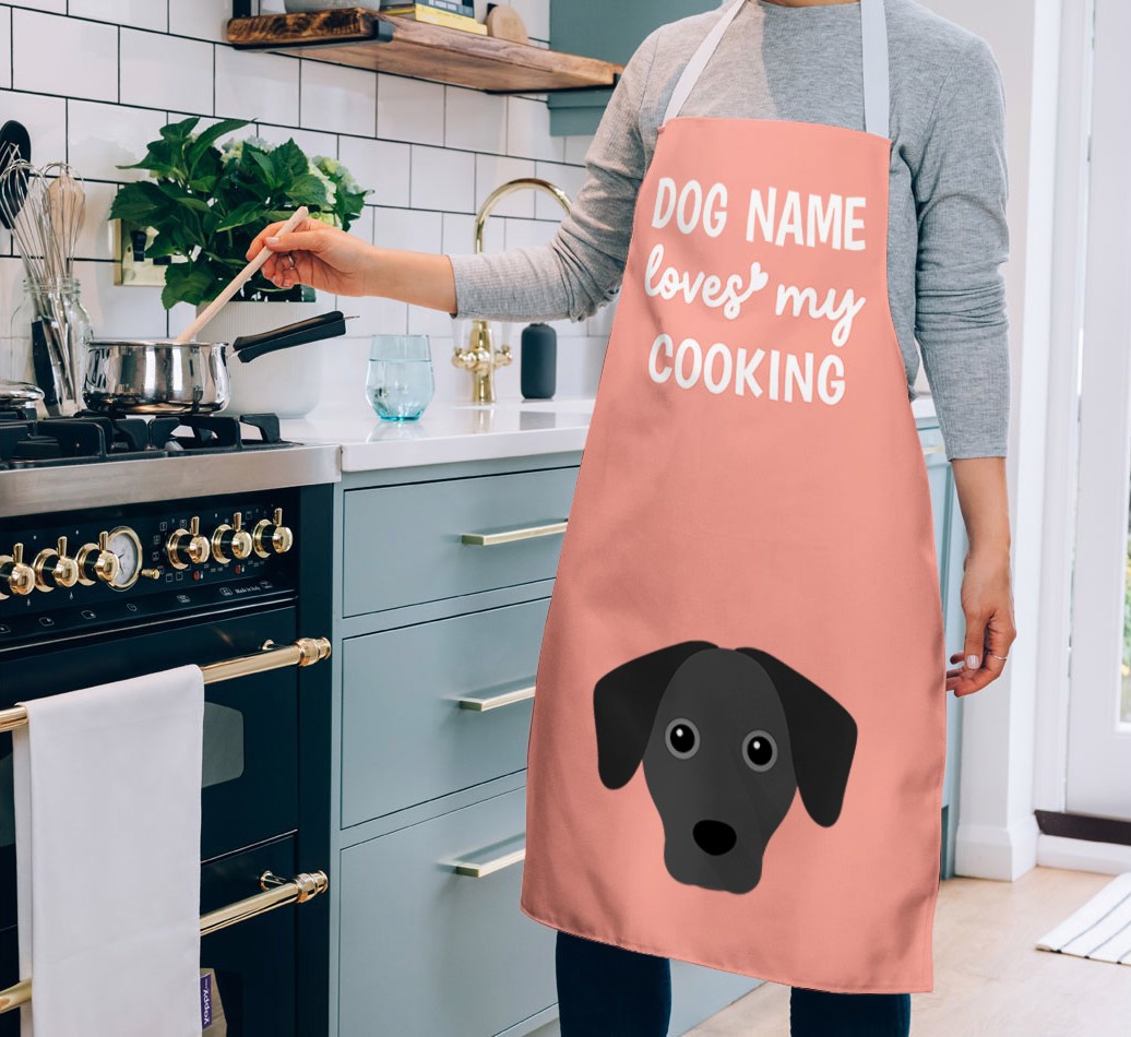 Loves My Cooking: Personalized {breedFullName} Apron