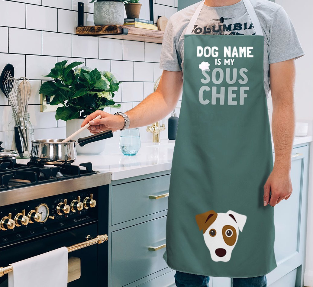 'Sous Chef' - Personalized {breedFullName} Adult Apron