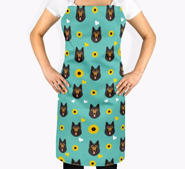 Sunflower Pattern: Personalised {breedFullName} Apron