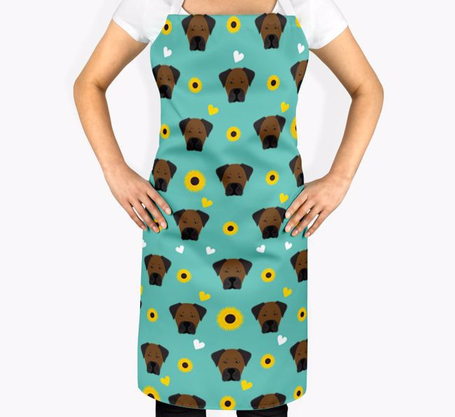 Sunflower Pattern: Personalised {breedFullName} Apron