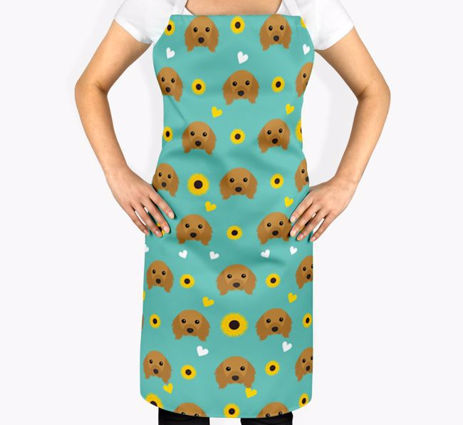 Sunflower Pattern: Personalized {breedFullName} Apron