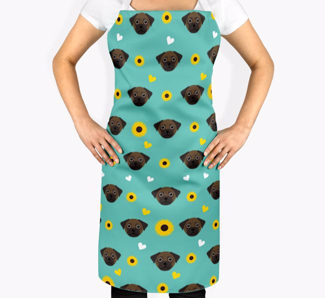 Sunflower Pattern: Personalized {breedFullName} Apron