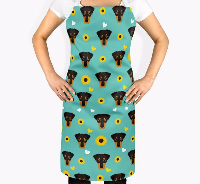 Sunflower Pattern: Personalized {breedFullName} Apron