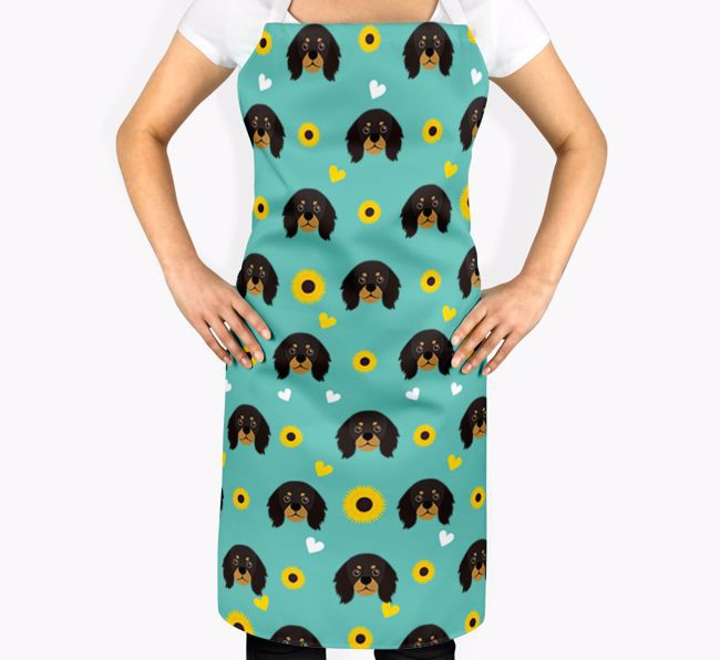 Sunflower Pattern: Personalized {breedFullName} Apron