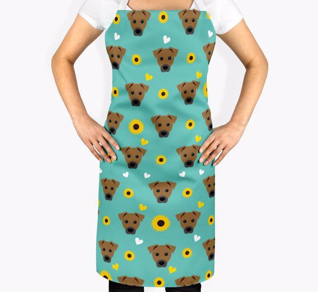 Sunflower Pattern: Personalised {breedFullName} Apron