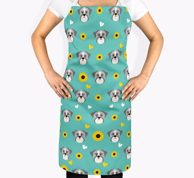 Sunflower Pattern: Personalised {breedFullName} Apron