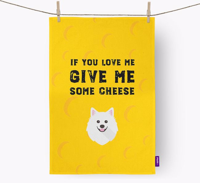 'Give Me Some Cheese' Tea Towel with {breedFullName} Icon