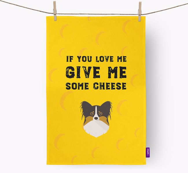 'Give Me Some Cheese' Tea Towel with {breedFullName} Icon