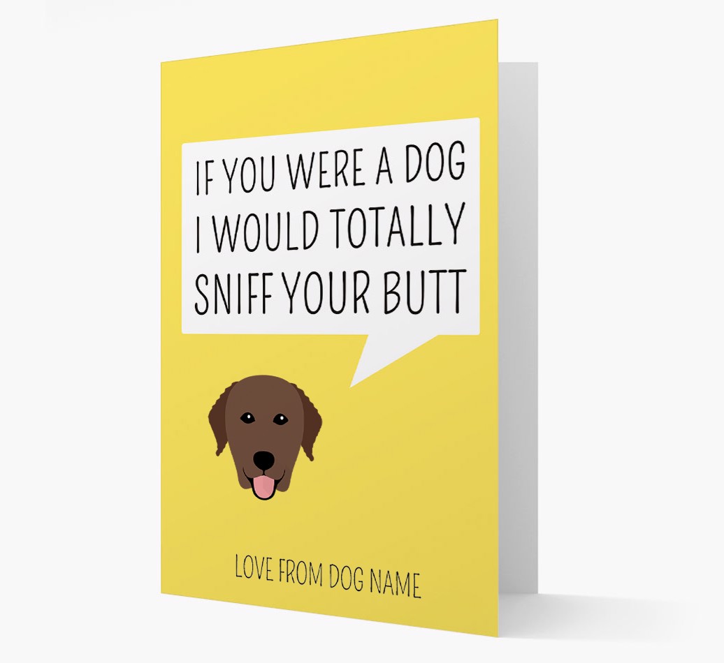 'I'd Sniff Your Butt' - Personalized {breedFullName} Card front