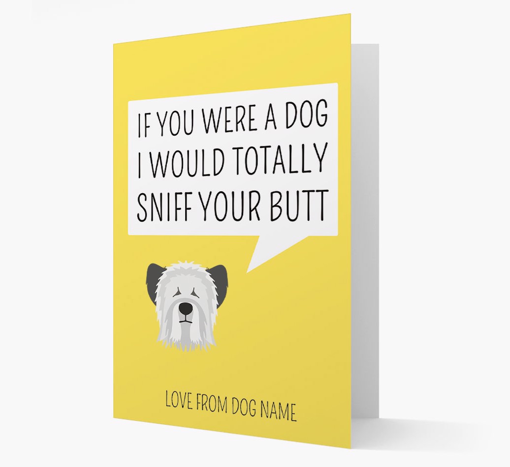 'I'd Sniff Your Butt' - Personalized {breedFullName} Card front