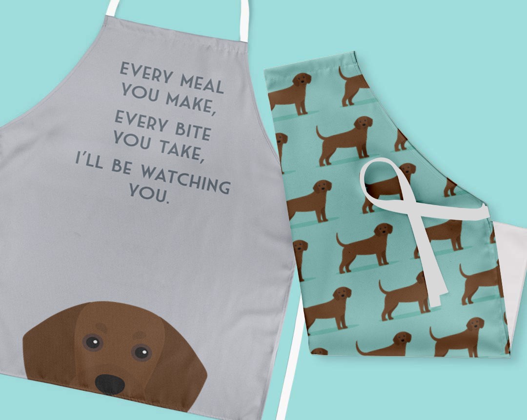 Two Personalized Aprons 