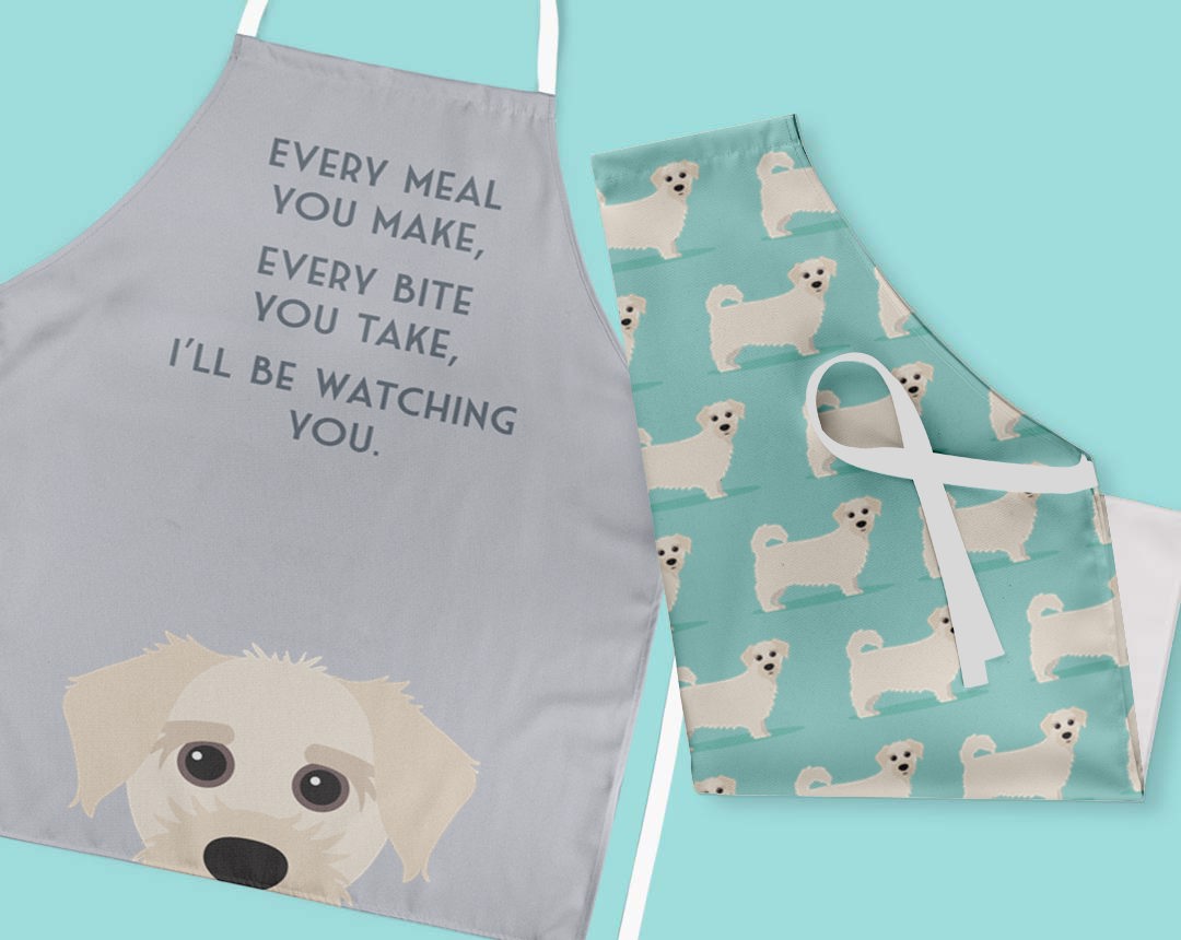 Two Personalized Aprons 