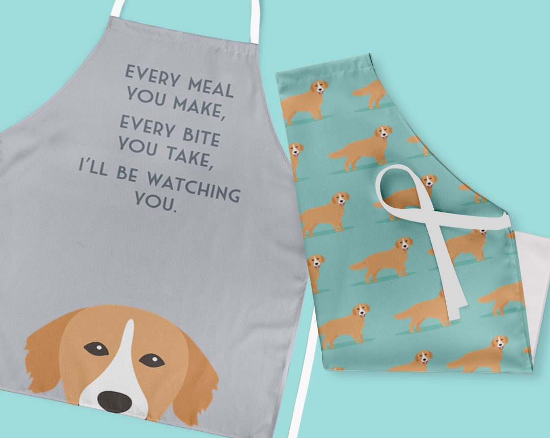 Two Personalized Aprons 